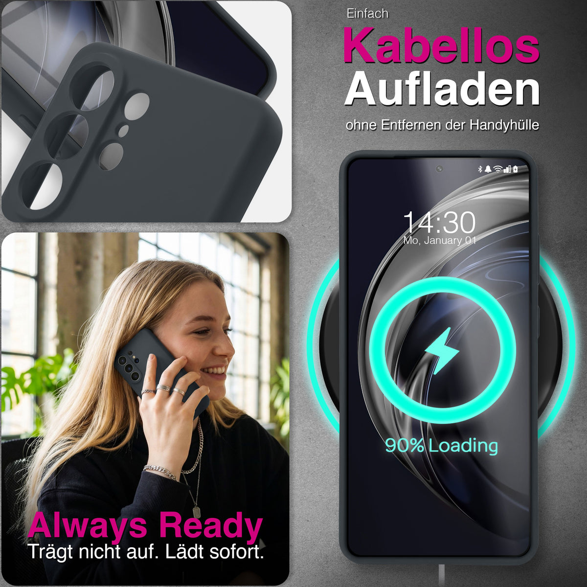 NALIA Silikonhülle für Samsung Galaxy S26 Ultra – Kameraschutz & Innenfutter – PHOENIX (Soft-Touch Case) – Marke aus Berlin