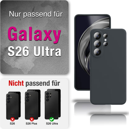 NALIA Silikonhülle für Samsung Galaxy S26 Ultra – Kameraschutz & Innenfutter – PHOENIX (Soft-Touch Case) – Marke aus Berlin