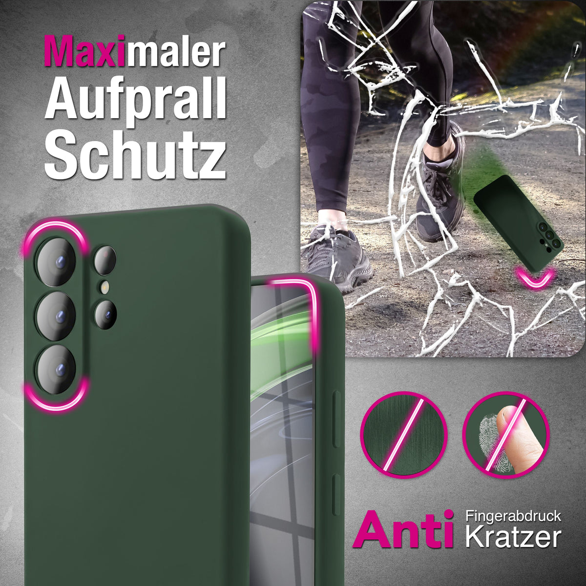 NALIA Silikonhülle für Samsung Galaxy S26 Ultra – Kameraschutz & Innenfutter – PHOENIX (Soft-Touch Case) – Marke aus Berlin