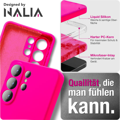 NALIA Silikonhülle für Samsung Galaxy S26 Ultra – Kameraschutz & Innenfutter – PHOENIX (Soft-Touch Case) – Marke aus Berlin