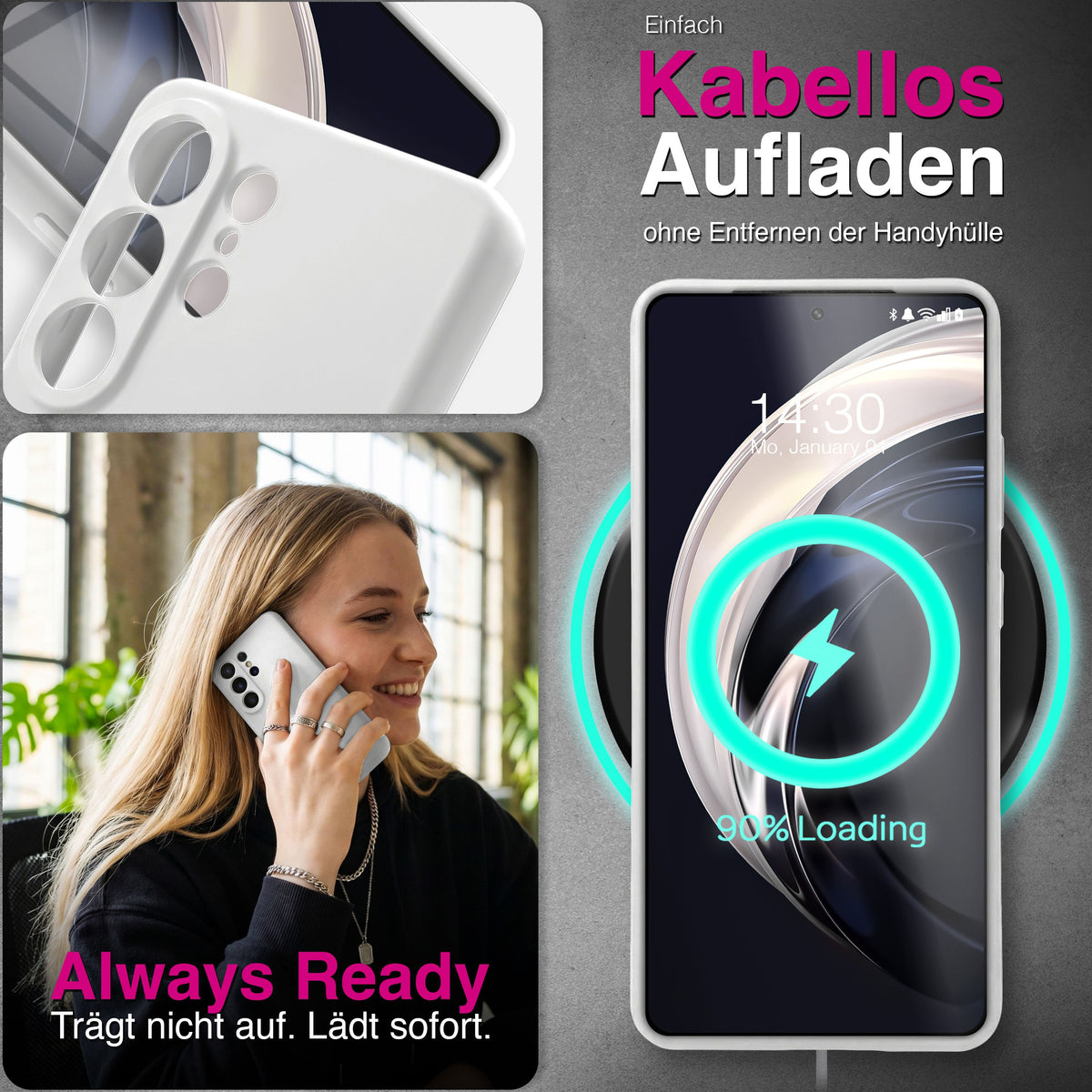 NALIA Silikonhülle für Samsung Galaxy S26 Ultra – Kameraschutz & Innenfutter – PHOENIX (Soft-Touch Case) – Marke aus Berlin