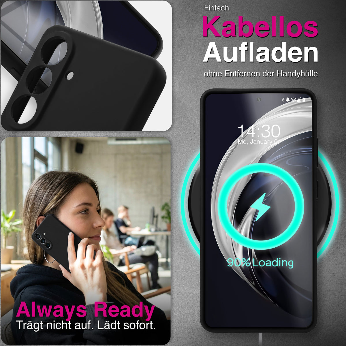 NALIA Silikonhülle für Samsung Galaxy S26 Ultra – Kameraschutz & Innenfutter – PHOENIX (Soft-Touch Case) – Marke aus Berlin