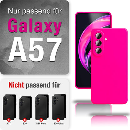 NALIA Silikonhülle für Samsung Galaxy A57 – Kameraschutz & Innenfutter – PHOENIX (Soft-Touch Case) – Marke aus Berlin