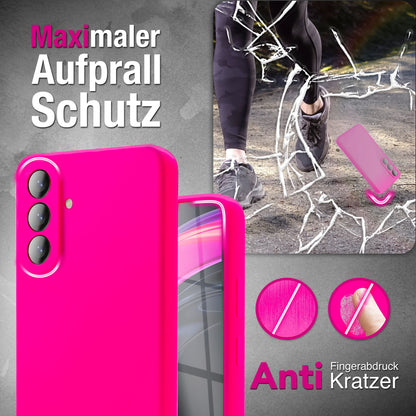 NALIA Silikonhülle für Samsung Galaxy A57 – Kameraschutz & Innenfutter – PHOENIX (Soft-Touch Case) – Marke aus Berlin