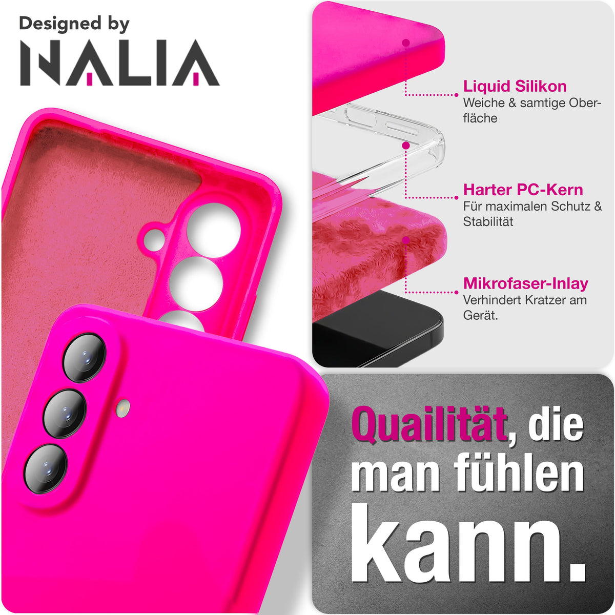NALIA Silikonhülle für Samsung Galaxy A57 – Kameraschutz & Innenfutter – PHOENIX (Soft-Touch Case) – Marke aus Berlin