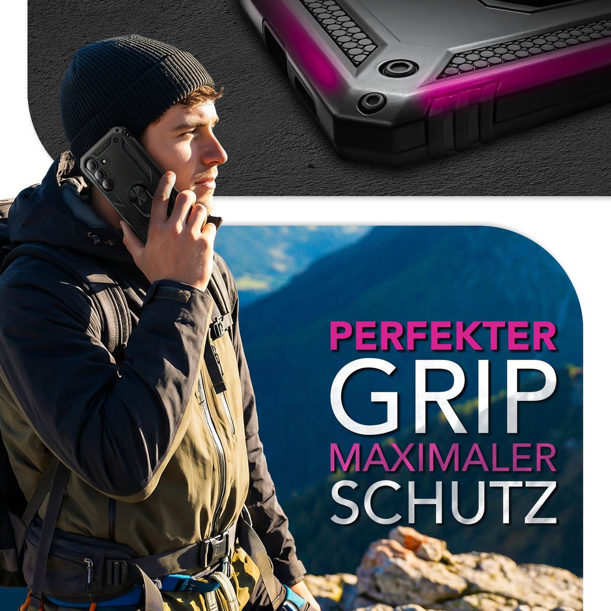 NALIA Panzerhülle für Samsung Galaxy S26 – Ring-Ständer 360° & Magnet-Halterung Kompatibel – RINGDEFEND (Stoßfestes Outdoor Case) – Marke aus Berlin
