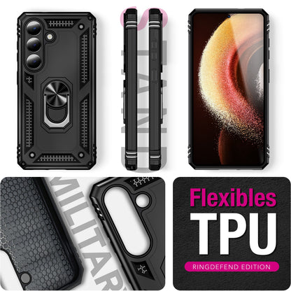 NALIA Panzerhülle für Samsung Galaxy S26 Plus – Ring-Ständer 360° & Magnet-Halterung Kompatibel – RINGDEFEND (Stoßfestes Outdoor Case) – Marke aus Berlin