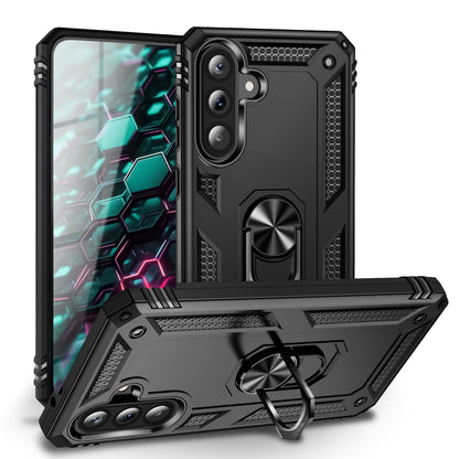 NALIA Panzerhülle für Samsung Galaxy A37 – Ring-Ständer 360° & Magnet-Halterung Kompatibel – RINGDEFEND (Stoßfestes Outdoor Case) – Marke aus Berlin