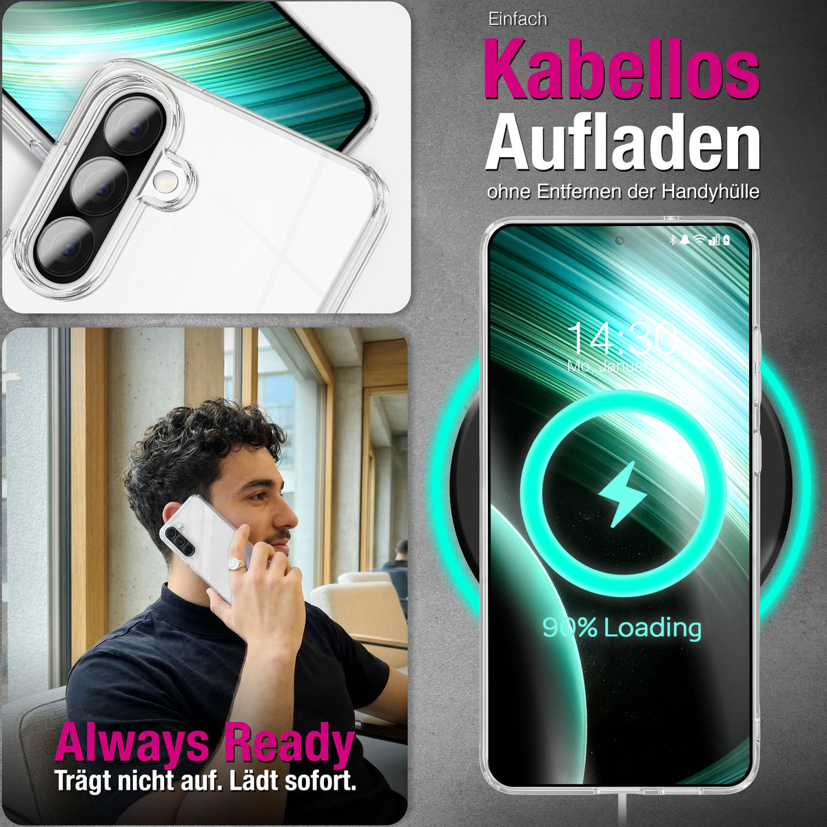 NALIA 360° Hülle für Samsung Galaxy A37 – Vorne & Hinten Schutz – 360GUARD (Full-Body Case) – Marke aus Berlin