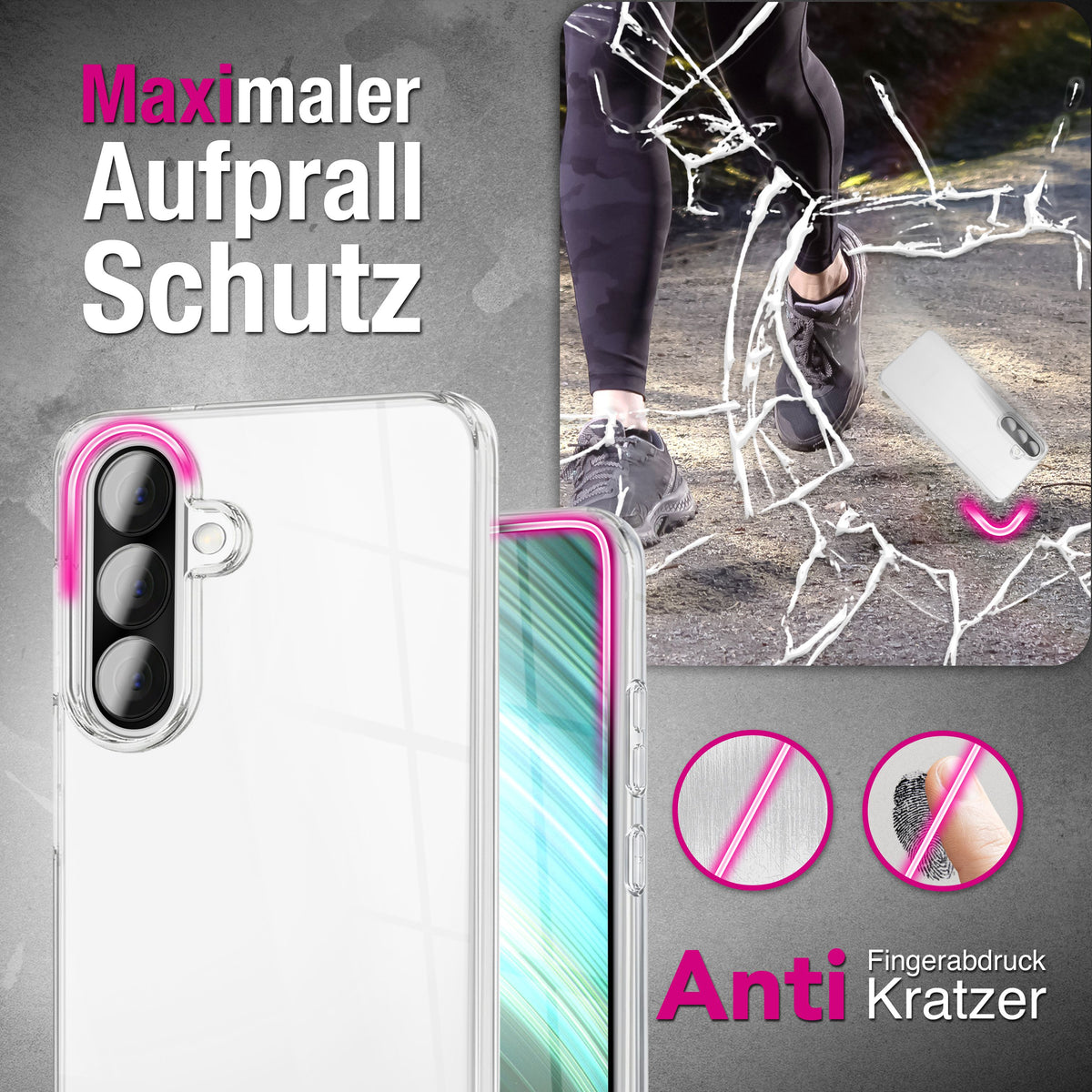NALIA 360° Hülle für Samsung Galaxy A37 – Vorne & Hinten Schutz – 360GUARD (Full-Body Case) – Marke aus Berlin
