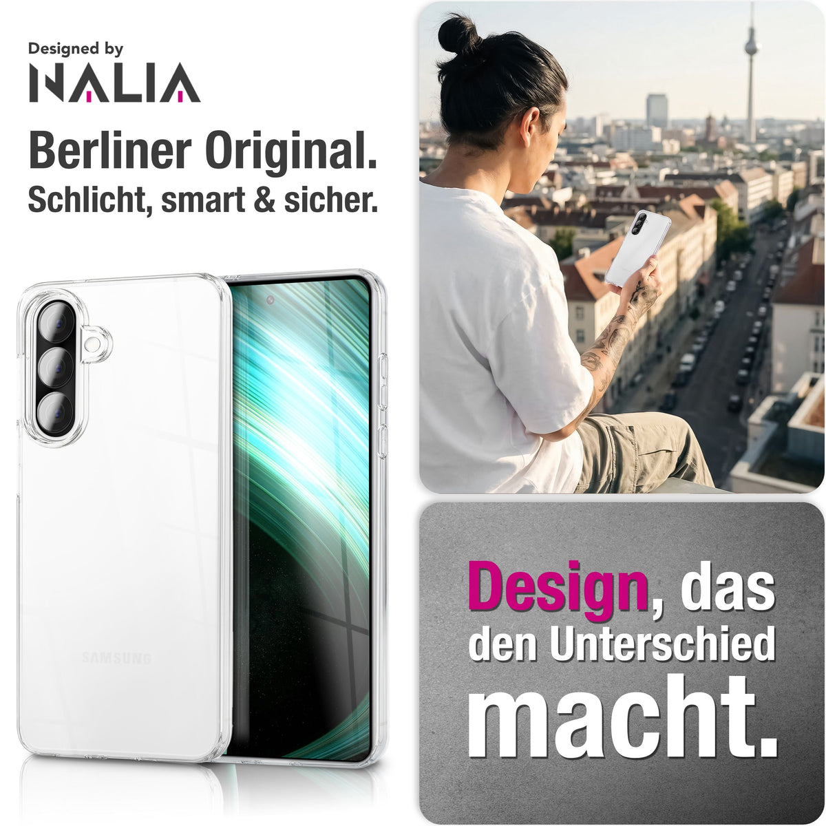 NALIA 360° Hülle für Samsung Galaxy A37 – Vorne & Hinten Schutz – 360GUARD (Full-Body Case) – Marke aus Berlin