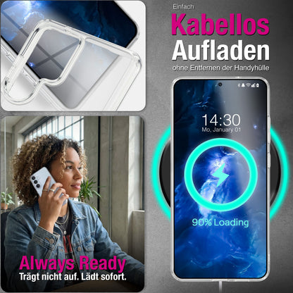 NALIA Transparente Hülle für Samsung Galaxy S26 – Anti-Gelb & Stoßfest – GLAZE (Rückseite in Glas-Optik) – Marke aus Berlin