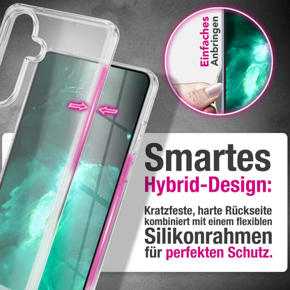 NALIA Transparente Hülle für Samsung Galaxy S26 Plus – Anti-Gelb & Stoßfest – GLAZE (Rückseite in Glas-Optik) – Marke aus Berlin