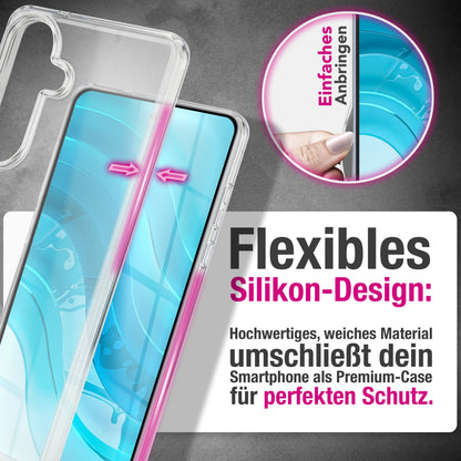 NALIA Transparente Silikonhülle für Samsung Galaxy A37 – Anti-Gelb & Rutschfest – GLAZE (Handyhülle Kristallklar, Schlank & Stoßfest) – Marke aus Berlin