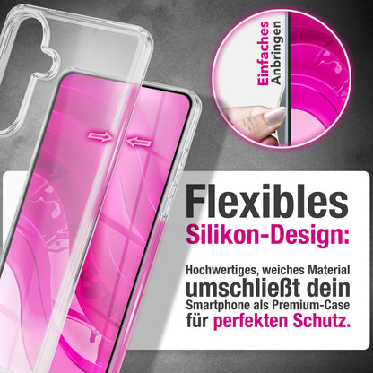 NALIA Transparente Silikonhülle für Samsung Galaxy A57 – Anti-Gelb & Rutschfest – GLAZE (Handyhülle Kristallklar, Schlank & Stoßfest) – Marke aus Berlin