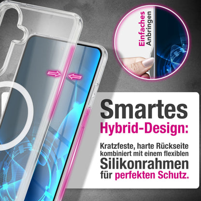 NALIA Transparentes Magnet Case für Samsung Galaxy S26 – MagPower System (MagSafe kompatibel) – LUMEX (Edle Glas-Optik, aber unzerbrechlich) – Marke aus Berlin