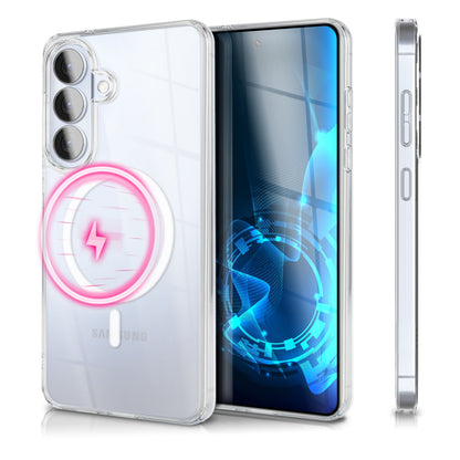 NALIA Transparentes Magnet Case für Samsung Galaxy S26 – MagPower System (MagSafe kompatibel) – LUMEX (Edle Glas-Optik, aber unzerbrechlich) – Marke aus Berlin