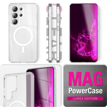 NALIA Transparentes Magnet Case für Samsung Galaxy S26 Ultra – MagPower System (MagSafe kompatibel) – LUMEX (Edle Glas-Optik, aber unzerbrechlich) – Marke aus Berlin