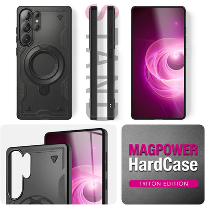 NALIA Magnetische Panzerhülle für Samsung Galaxy S26 Ultra – Ring-Halterung 360° & MagSafe kompatibel – STORMGUARD (Outdoor Case) – Marke aus Berlin