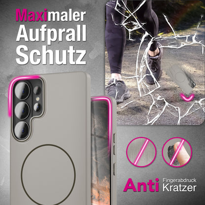 NALIA Ultradünnes Magnet-Hardcase für Samsung Galaxy S26 Ultra – MagSafe kompatibel, Matt & Anti-Fingerabdruck – CLOUD (Vergilbungsfreie Handyhülle) – Marke aus Berlin