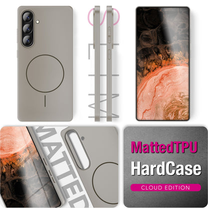 NALIA Ultradünnes Magnet-Hardcase für Samsung Galaxy A57 – MagSafe kompatibel, Matt & Anti-Fingerabdruck – CLOUD (Vergilbungsfreie Handyhülle) – Marke aus Berlin