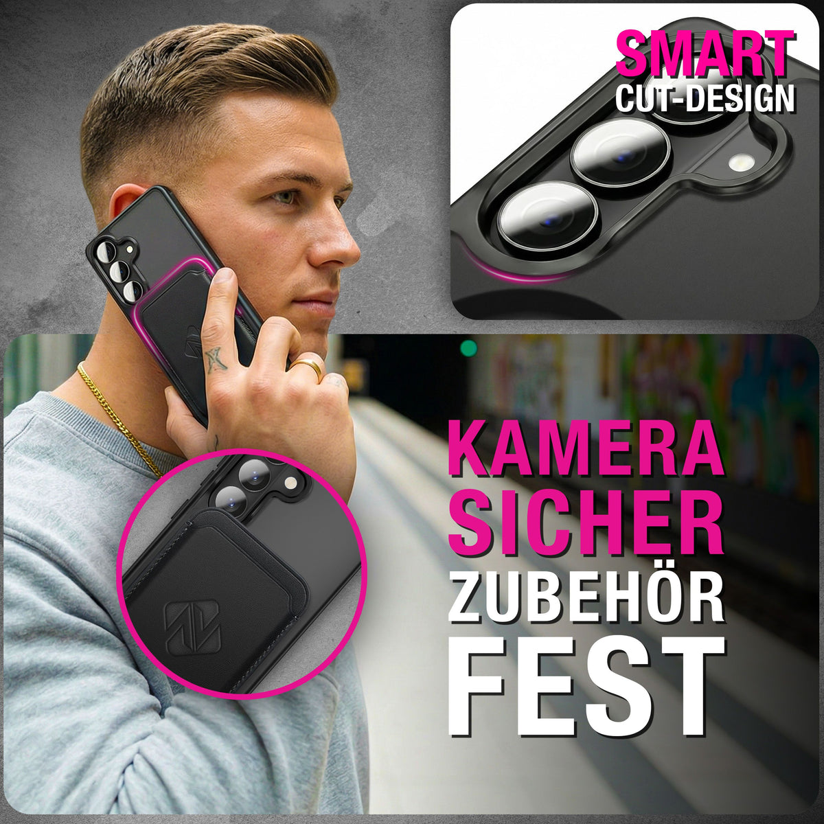 NALIA Mattes Magnet-Case für Samsung Galaxy S26 – MagSafe kompatibel, Vergilbungsfrei & Perfekter Zubehör-Halt – SLATE (Stoßfeste Handyhülle) – Marke aus Berlin