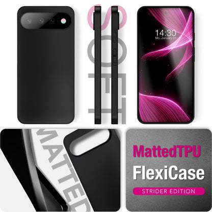 NALIA Matte Silikonhülle für Google Pixel 11 Pro XL – Slim, Schwarz & Rutschfest – STRIDER (Soft Case, Kameraschutz & Stoßfest) – Marke aus Berlin