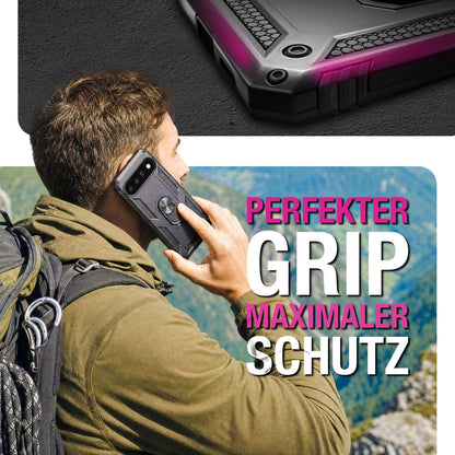 NALIA Panzerhülle für Google Pixel 11 / 11 Pro – Ring-Ständer 360° & Magnet-Halterung Kompatibel – RINGDEFEND (Stoßfestes Outdoor Case) – Marke aus Berlin