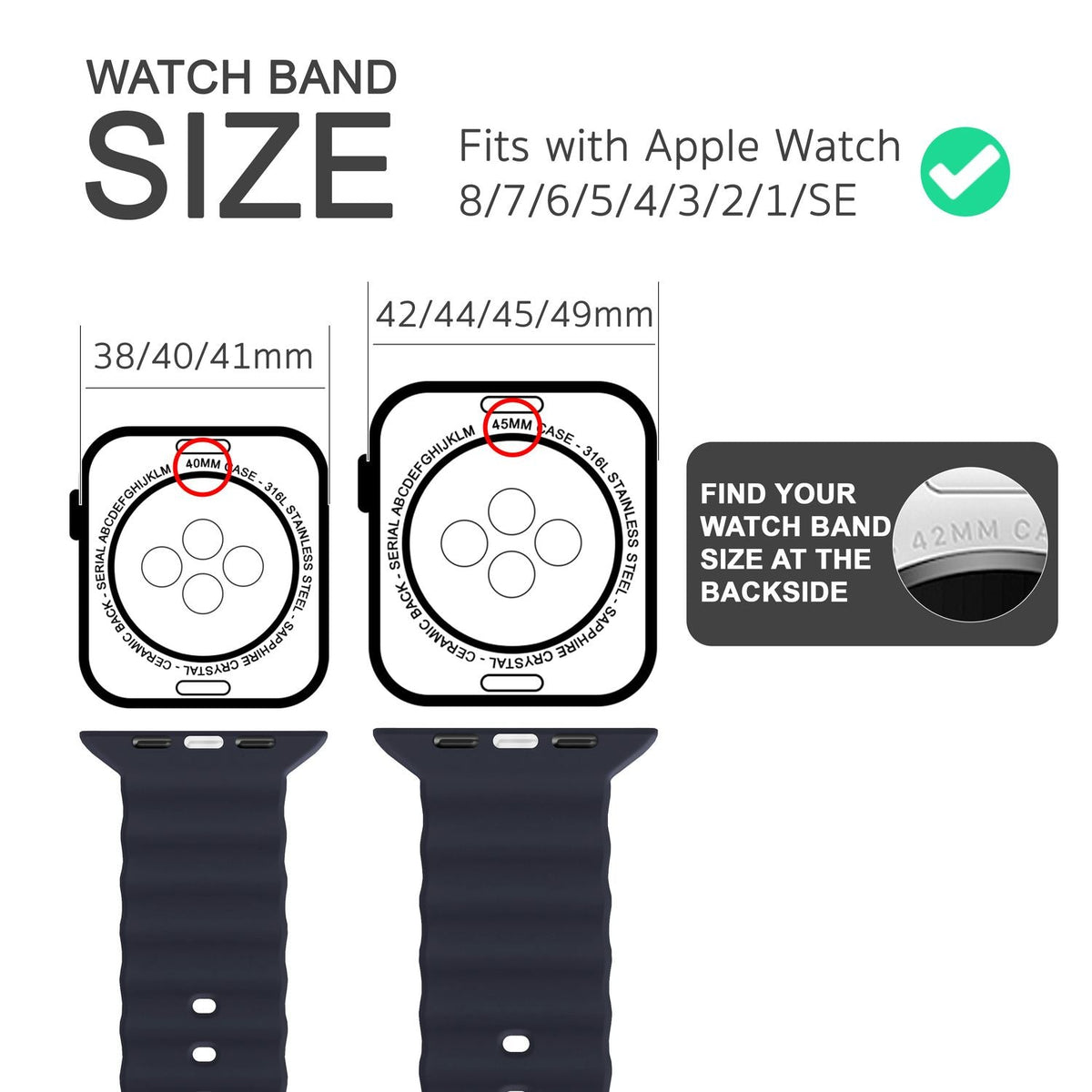 NALIA Smart Watch Armband OCEAN Style kompatibel mit Apple Watch SE & Series 8/7/6/5/4/3/2/1, 38mm 40mm 41mm, iWatch Sport Uhr Ersatzarmband Damen & Herren, Silikon Wasserfest