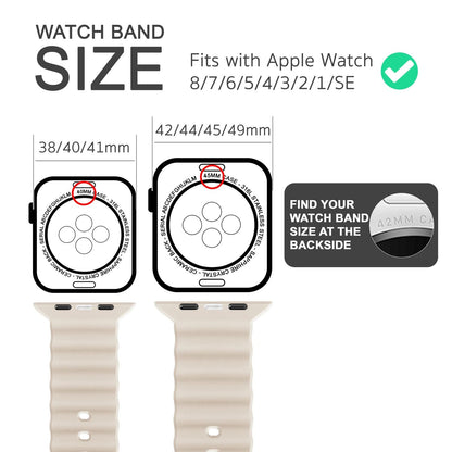 NALIA Smart Watch Armband OCEAN Style kompatibel mit Apple Watch SE & Series 8/7/6/5/4/3/2/1, 38mm 40mm 41mm, iWatch Sport Uhr Ersatzarmband Damen & Herren, Silikon Wasserfest