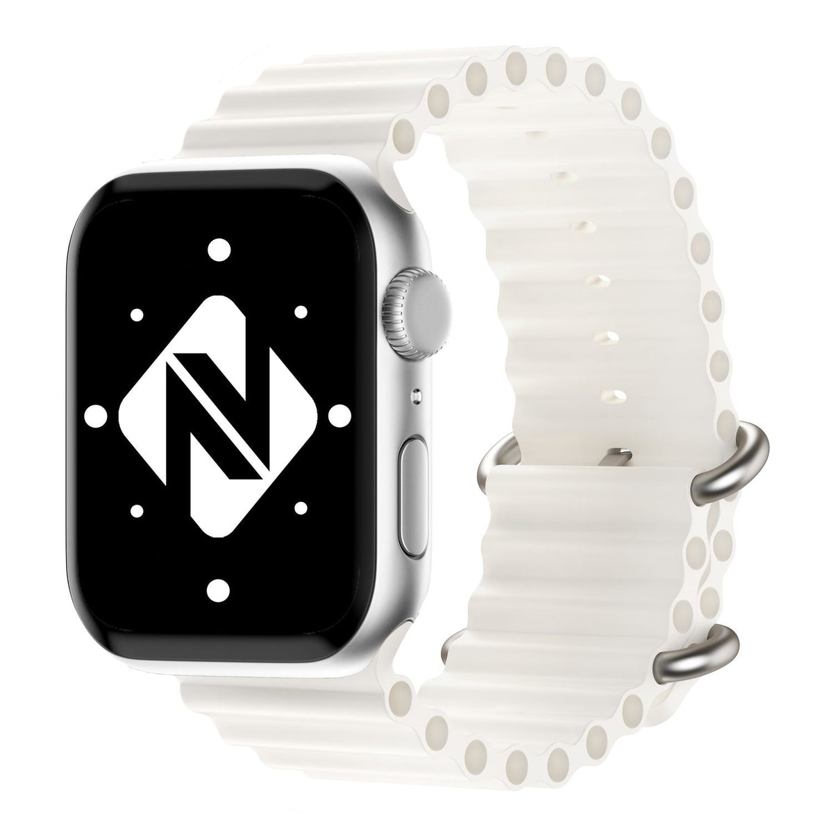 NALIA Smart Watch Armband OCEAN Style kompatibel mit Apple Watch SE & Series 8/7/6/5/4/3/2/1, 38mm 40mm 41mm, iWatch Sport Uhr Ersatzarmband Damen & Herren, Silikon Wasserfest
