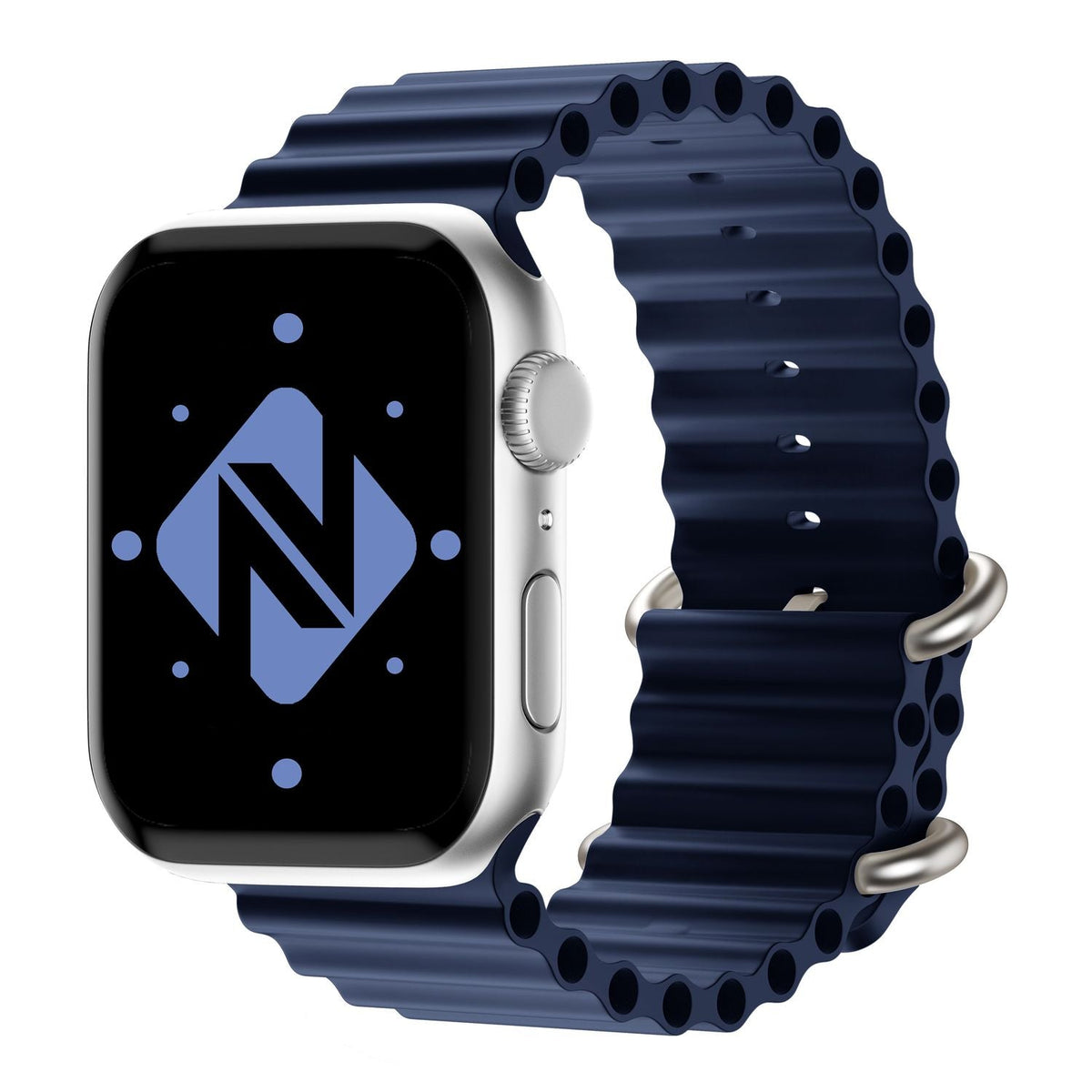 NALIA Smart Watch Armband OCEAN Style kompatibel mit Apple Watch Ultra/SE & Series 8/7/6/5/4/3/2/1, 42mm 44mm 45mm 49mm, iWatch Sport Uhr Ersatzarmband Damen Herren, Silikon Riemen