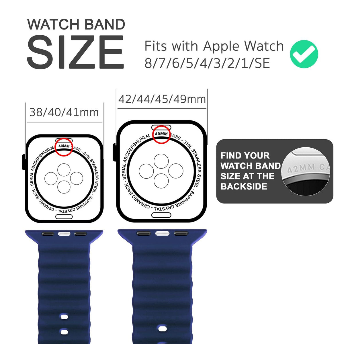 NALIA Smart Watch Armband OCEAN Style kompatibel mit Apple Watch Ultra/SE & Series 8/7/6/5/4/3/2/1, 42mm 44mm 45mm 49mm, iWatch Sport Uhr Ersatzarmband Damen Herren, Silikon Riemen