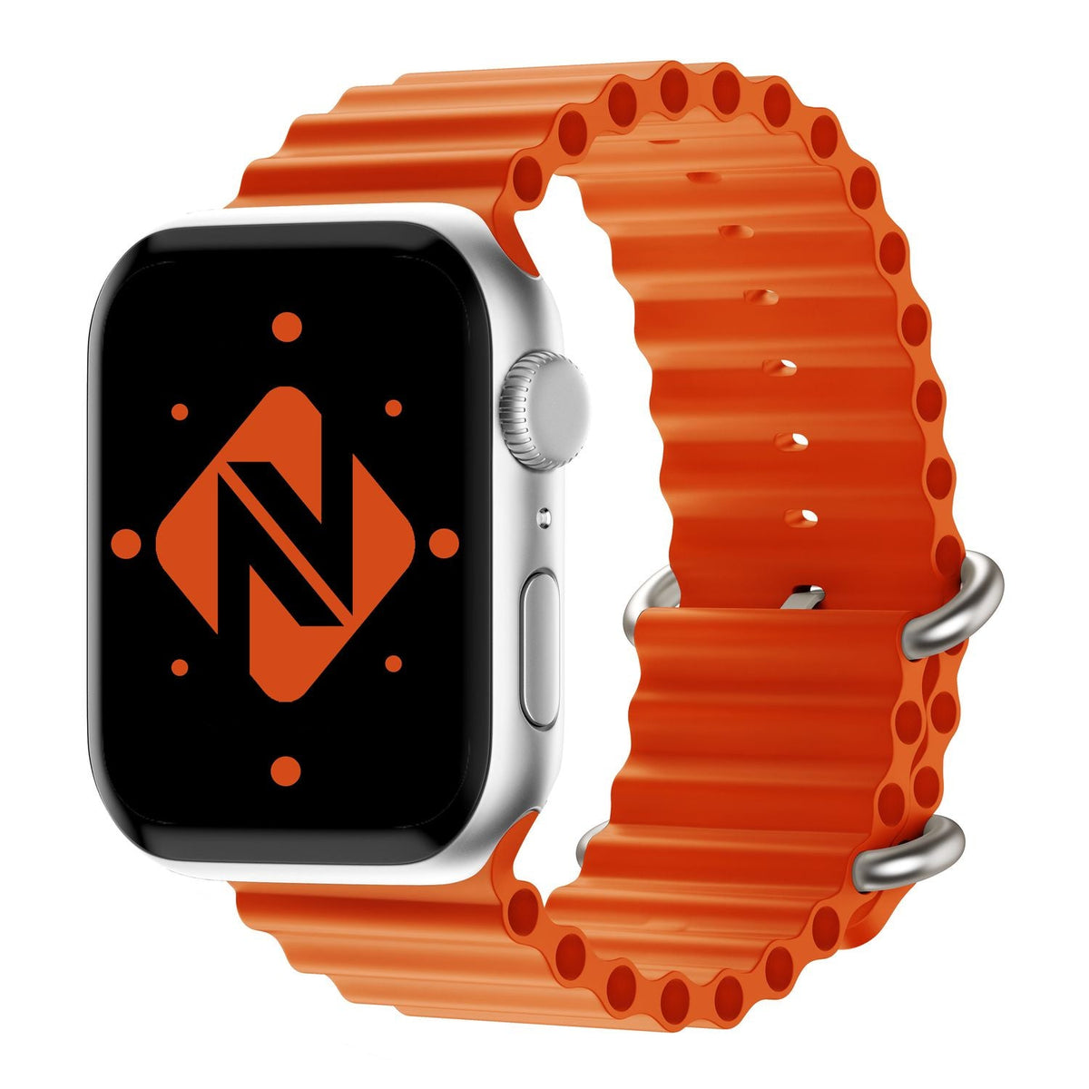 NALIA Smart Watch Armband OCEAN Style kompatibel mit Apple Watch Ultra/SE & Series 8/7/6/5/4/3/2/1, 42mm 44mm 45mm 49mm, iWatch Sport Uhr Ersatzarmband Damen Herren, Silikon Riemen
