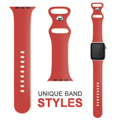 NALIA Silikon Smart-Watch Ersatzarmband kompatibel mit Apple Watch Armband SE & Series 8/7/6/5/4/3/2/1, 38mm 40mm 41mm, iWatch Fitnessuhr Sportarmband Damen & Herren