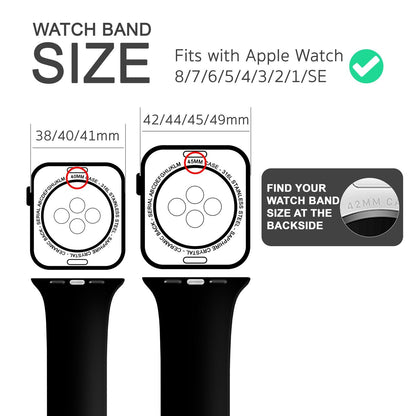 NALIA Silikon Smart-Watch Ersatzarmband kompatibel mit Apple Watch Armband SE & Series 8/7/6/5/4/3/2/1, 38mm 40mm 41mm, iWatch Fitnessuhr Sportarmband Damen & Herren