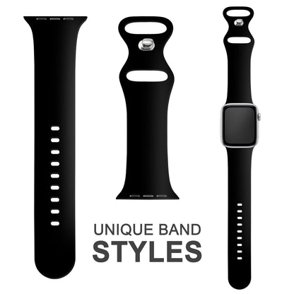 NALIA Silikon Smart-Watch Ersatzarmband kompatibel mit Apple Watch Armband SE & Series 8/7/6/5/4/3/2/1, 38mm 40mm 41mm, iWatch Fitnessuhr Sportarmband Damen & Herren