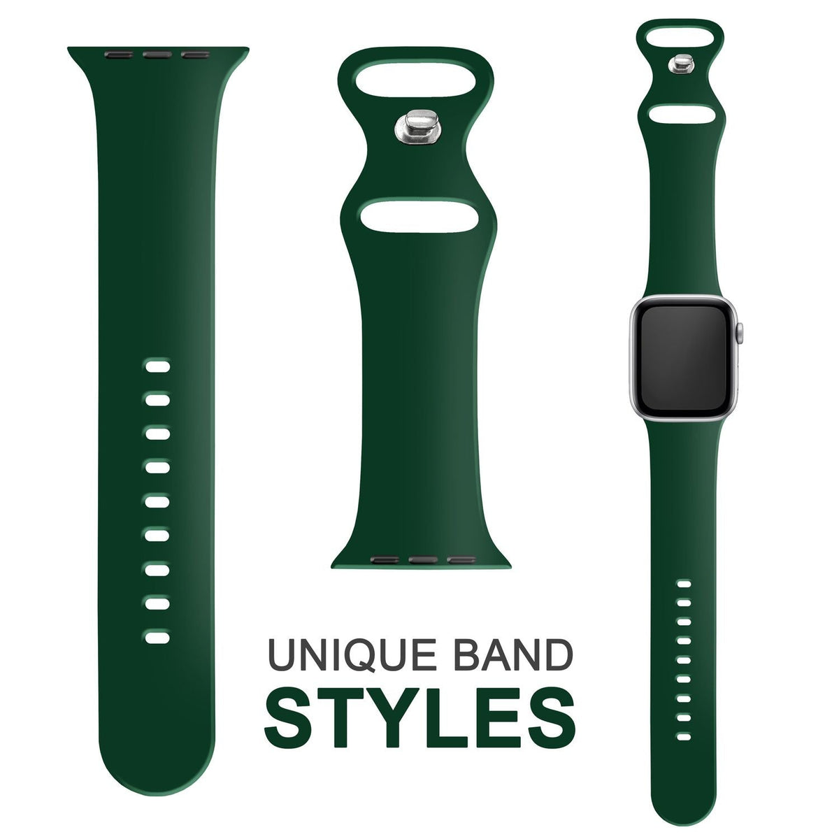 NALIA Silikon Smart-Watch Ersatzarmband kompatibel mit Apple Watch Armband SE & Series 8/7/6/5/4/3/2/1, 38mm 40mm 41mm, iWatch Fitnessuhr Sportarmband Damen & Herren