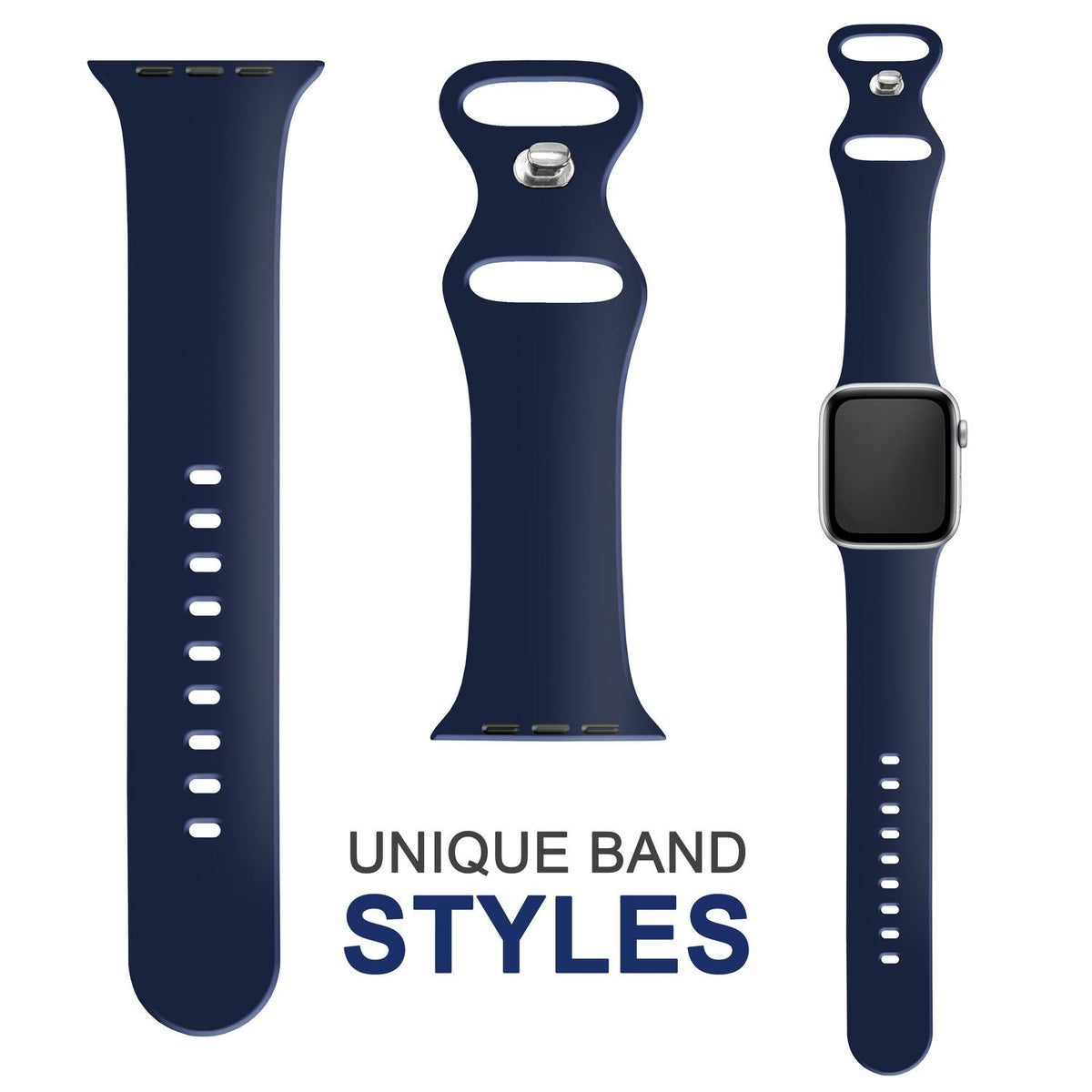 NALIA Silikon Smart-Watch Ersatzarmband kompatibel mit Apple Watch Armband SE & Series 8/7/6/5/4/3/2/1, 38mm 40mm 41mm, iWatch Fitnessuhr Sportarmband Damen & Herren