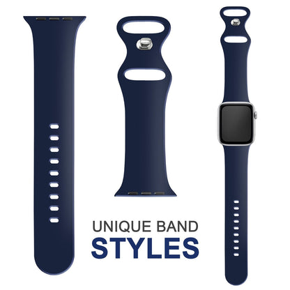 NALIA Silikon Smart-Watch Ersatzarmband kompatibel mit Apple Watch Armband SE & Series 8/7/6/5/4/3/2/1, 38mm 40mm 41mm, iWatch Fitnessuhr Sportarmband Damen & Herren