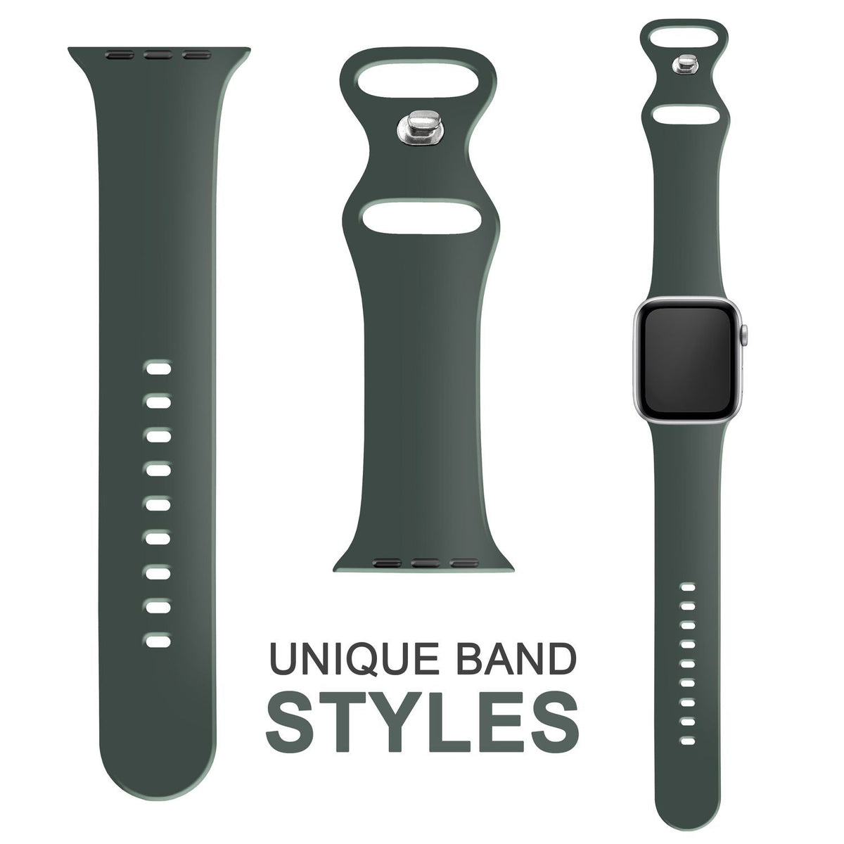 NALIA Silikon Smart-Watch Ersatzarmband kompatibel mit Apple Watch Armband SE & Series 8/7/6/5/4/3/2/1, 38mm 40mm 41mm, iWatch Fitnessuhr Sportarmband Damen & Herren