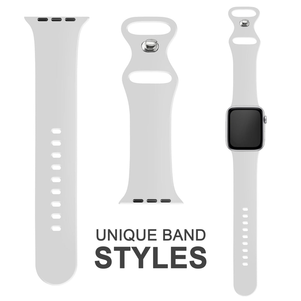 NALIA Silikon Smart-Watch Ersatzarmband kompatibel mit Apple Watch Armband SE & Series 8/7/6/5/4/3/2/1, 38mm 40mm 41mm, iWatch Fitnessuhr Sportarmband Damen & Herren