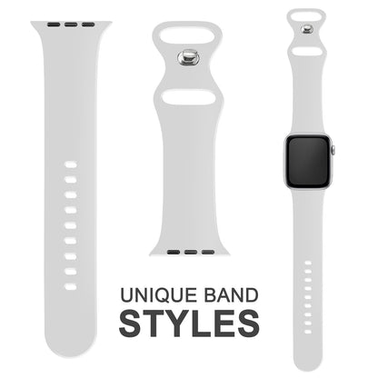 NALIA Silikon Smart-Watch Ersatzarmband kompatibel mit Apple Watch Armband SE & Series 8/7/6/5/4/3/2/1, 38mm 40mm 41mm, iWatch Fitnessuhr Sportarmband Damen & Herren