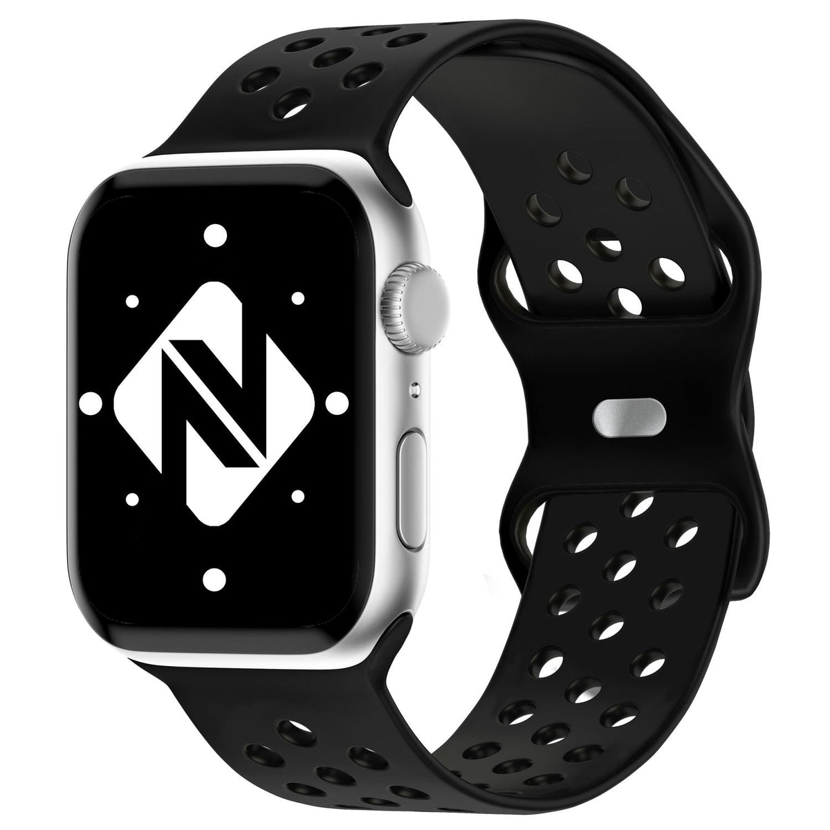 NALIA Gelochtes Silikon Smart-Watch Ersatzarmband kompatibel mit Apple Watch Armband SE & Series 8/7/6/5/4/3/2/1, 38mm 40mm 41mm, iWatch Fitnessarmband Damen & Herren