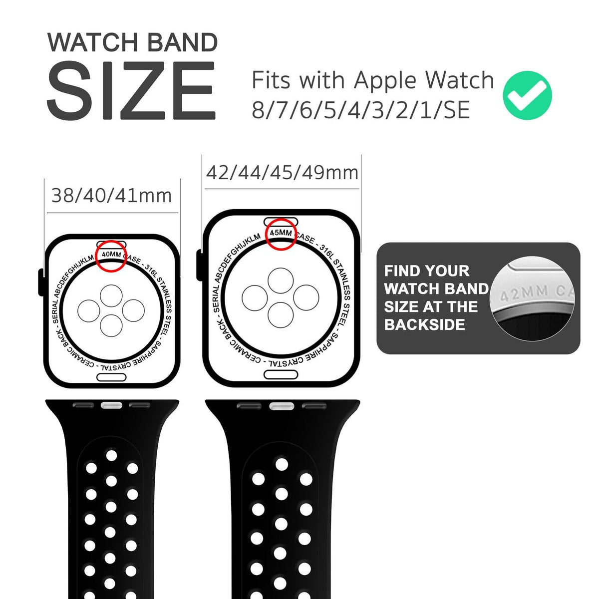NALIA Gelochtes Silikon Smart-Watch Ersatzarmband kompatibel mit Apple Watch Armband SE & Series 8/7/6/5/4/3/2/1, 38mm 40mm 41mm, iWatch Fitnessarmband Damen & Herren