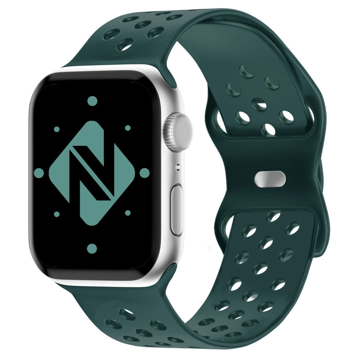 NALIA Gelochtes Silikon Smart-Watch Ersatzarmband kompatibel mit Apple Watch Armband SE & Series 8/7/6/5/4/3/2/1, 38mm 40mm 41mm, iWatch Fitnessarmband Damen & Herren