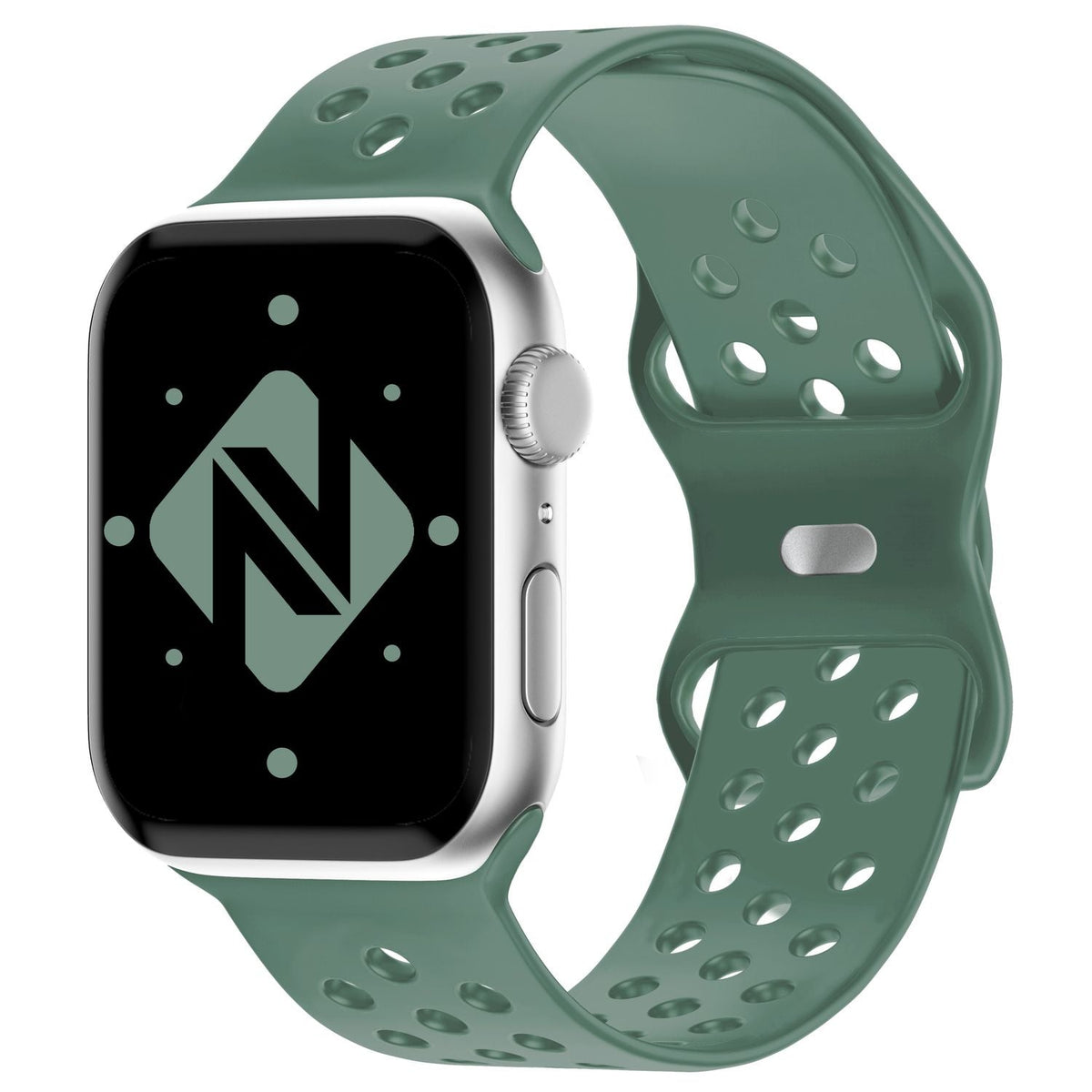 NALIA Gelochtes Silikon Smart-Watch Ersatzarmband kompatibel mit Apple Watch Armband SE & Series 8/7/6/5/4/3/2/1, 38mm 40mm 41mm, iWatch Fitnessarmband Damen & Herren