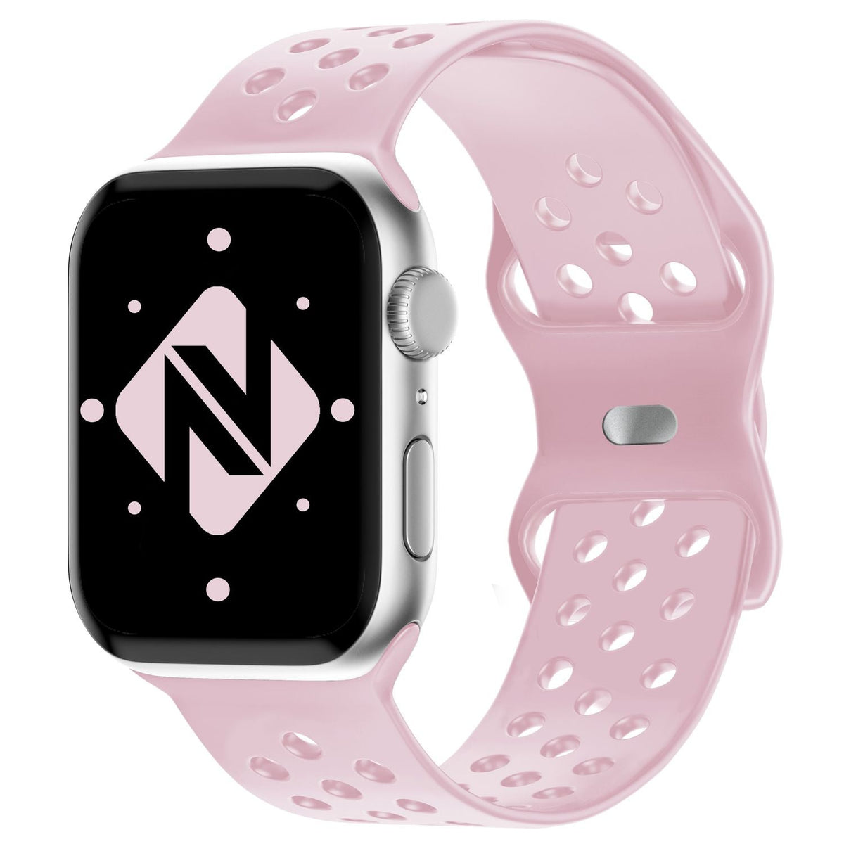 NALIA Gelochtes Silikon Smart-Watch Ersatzarmband kompatibel mit Apple Watch Armband SE & Series 8/7/6/5/4/3/2/1, 38mm 40mm 41mm, iWatch Fitnessarmband Damen & Herren
