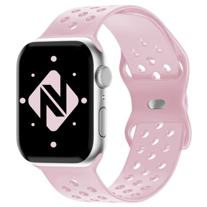 NALIA Gelochtes Silikon Smart-Watch Ersatzarmband kompatibel mit Apple Watch Armband SE & Series 8/7/6/5/4/3/2/1, 38mm 40mm 41mm, iWatch Fitnessarmband Damen & Herren