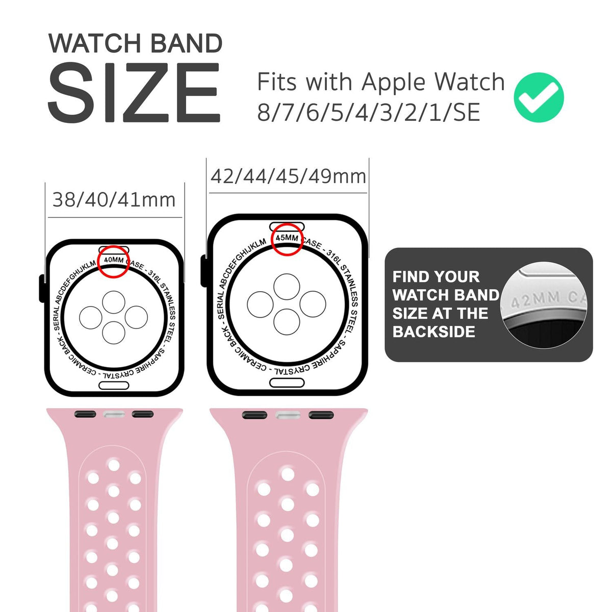 NALIA Gelochtes Silikon Smart-Watch Ersatzarmband kompatibel mit Apple Watch Armband SE & Series 8/7/6/5/4/3/2/1, 38mm 40mm 41mm, iWatch Fitnessarmband Damen & Herren
